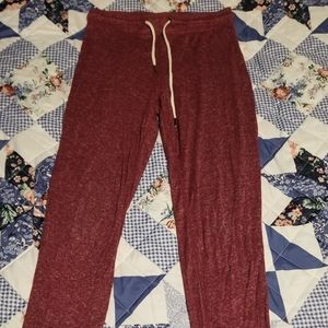 Ladies Ambiance Burgandy Joggers Size Small